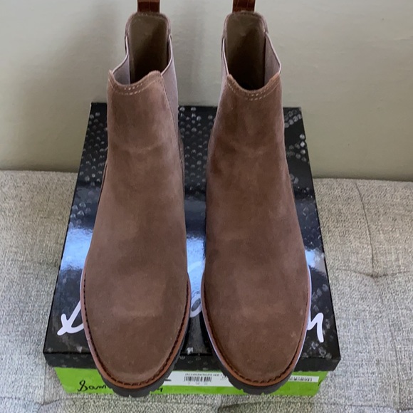 New Sam Edelman Jaclyn Waterproof Suede Chelsea Boots size 8 - Picture 8 of 11